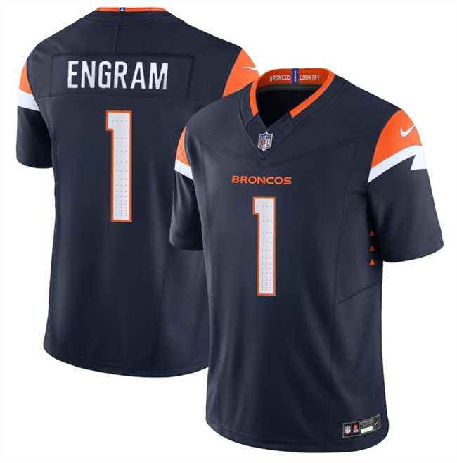 Men & Women & Youth Denver Broncos #1 Evan Engram Navy 2025 F.U.S.E. Alternate Vapor Limited Stitched Jersey